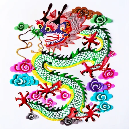 an image of a colorful chinese dragon,cloud,water,solid white background,colorful SP_CN_PPC,paper cutting <lora:0204_paper_cutting-checkpoint-5000:1.0>