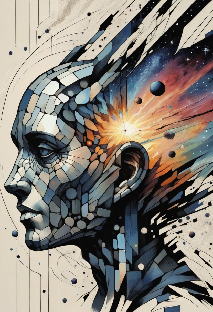DonMFr4ctur3dD1ffXL  interplanetary, astral, solstice, meteor shower, fractured, dissolve <lora:DonMFr4ctur3dD1ffXL-000008:0.8>