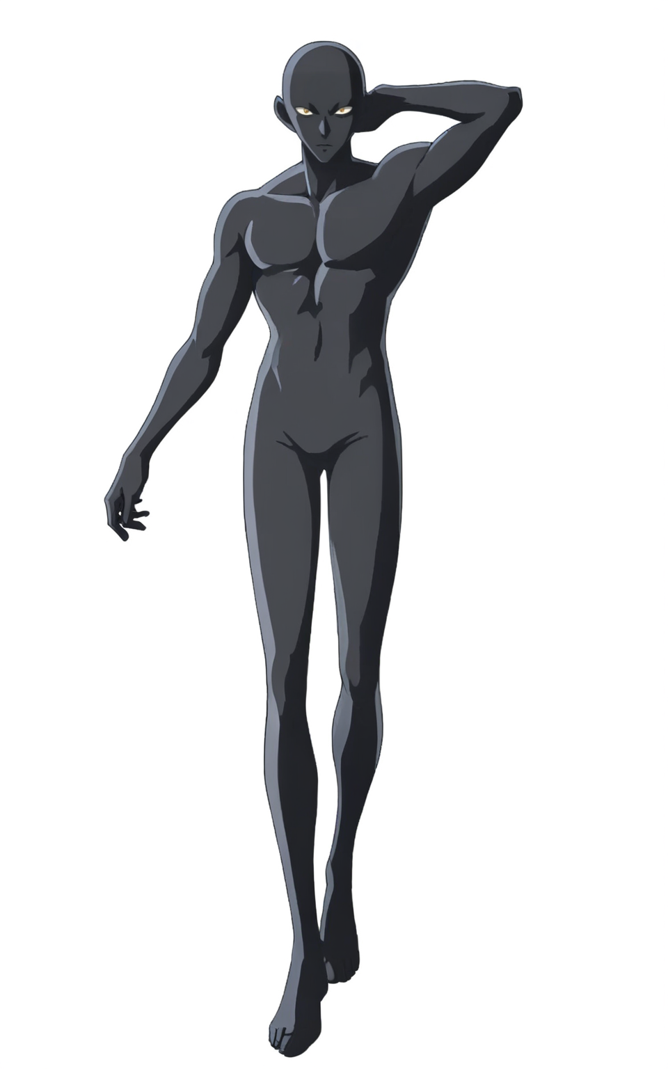 8k, best quality, masterpiece, (ultra-detailed), (high detailed skin), 
(full body:1.25), (white background:1.4), (simple background), standing, looking at viewer, (solo:1.2), 
<lora:xiaohei-Net-Tanger:0.8>, xiaohei, Shadow Man, 1boy, male focus, solo, completely black skin,