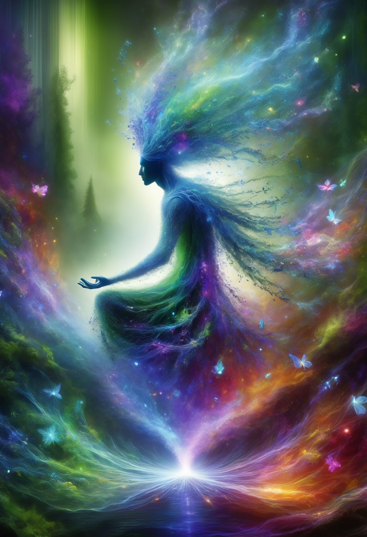 DonMD1g174l4sc3nc10nXL, DonMM1y4XL  male enchantress   vibrant swirling aura, deep greens and browns, occasional flash of floral colors, rich earthy scent, soft rustling of leaves, gentle murmur of a distant stream, magic feels alive, tendril of energy are tiny roots and vines,  reaching out to connect and nurture life around it,    <lora:DonMD1g174l4sc3nc10nXL-000006:1.0> <lora:DonMM1y4XL-v2rb:1>