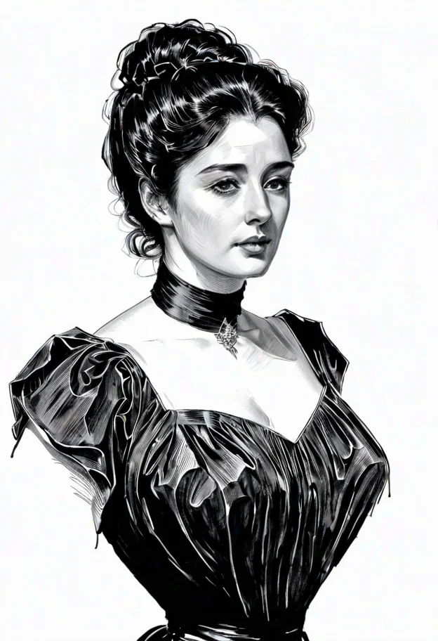 medium shot, portrait, looking at viewer , black ink drawing of j3nn1f3r8xl woman, negative space, artful composition, full bust, dress, monochrome, line art illustration by g1bs0n <lora:Gibson_XL:1>
<lora:xl_more_art-full_v1:0.0> <lora:Jennifer8XL:1>