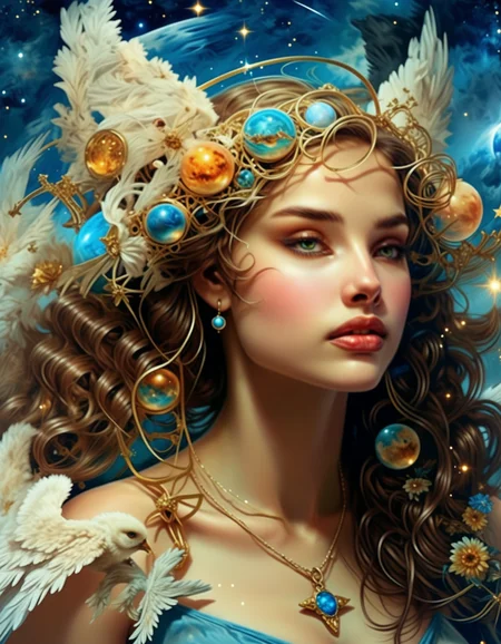 Beautiful Celestial Angel , Portrait by DorotaPietrowiak <lora:Dorota_SDXL_Test:1.2> <lora:KatDargan_sdxl_4:1>