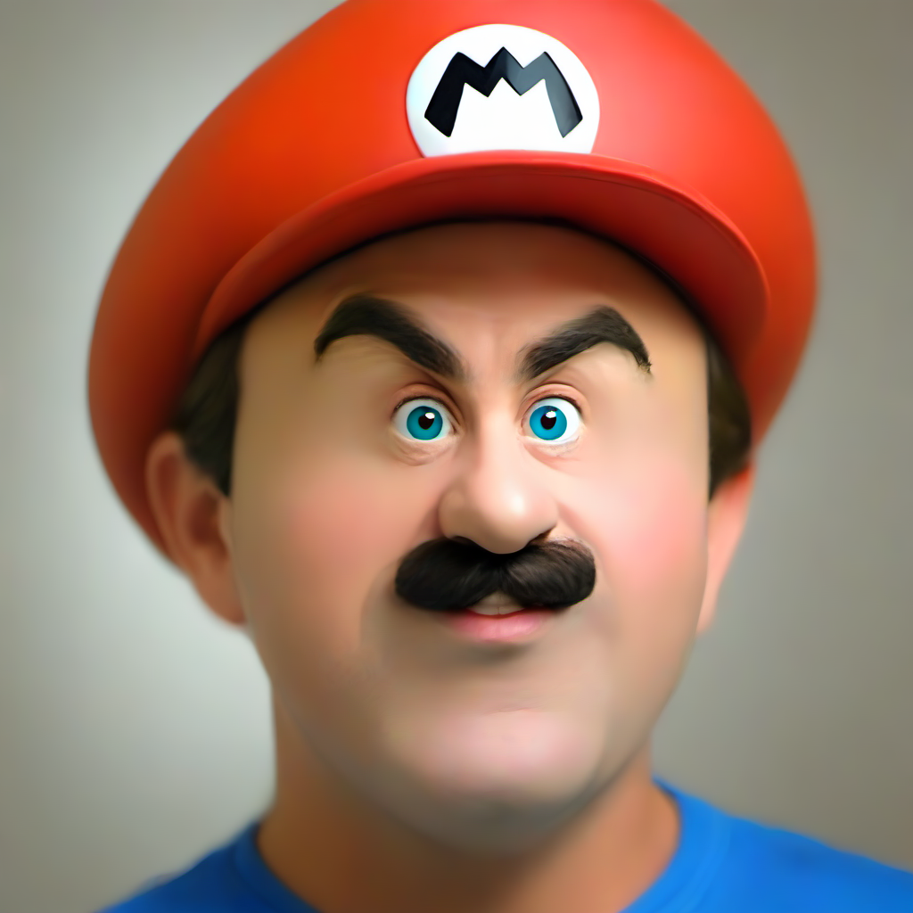 <lora:PE_SmallFace:1> PESmallFace,smal face,
portrait of Super Mario