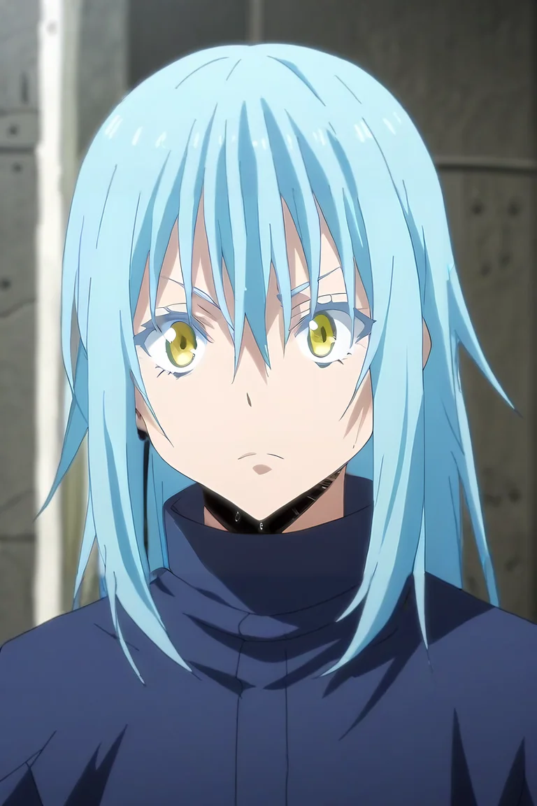 score_9, score_8_up, score_7_up, score_6_up, score_5_up, score_4_up, BREAK source_anime, anime screencap, , official style, , upper body, depth of field, 1other, androgynous, solo, <lora:rimuru_tempest_pony:0.94>, rimuru_tempest, blue hair, yellow eyes, long hair, bangs, hair between eyes, , science fiction hard science fiction, , <lora:sdxl_lightning_8step_lora:1>