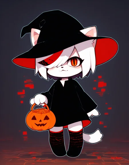 <lora:Neco_Sage:1> neco sage, :3, furry female, chibi, 1girl, solo, BREAK  <lora:Zankuro_Style_Pony:1> zankuro, witch hat, witch, halloween, carved pumpkin, score_9, score_8_up, score_7_up, score_6_up, score_5_up, score_4_up,