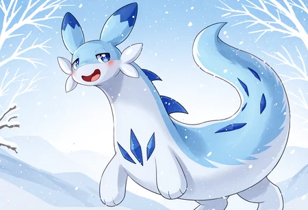 score_9, score_8_up, score_7_up, source_anime BREAK
winter background, snow, ice
Chillet_Palworld, feral, light blue fur, blue eyes, white underbelly, blue back spikes, blue chest markings, blue spots, blue-tipped ears, whiskers, long animal ears, long tail,
standing, half-closed eyes, blush, smile, looking at viewer, smile, facing viewer, open mouth
detailed background, beautiful scenery
<lora:add-detail-xl:1>
<lora:Chillet_Palworld:1>