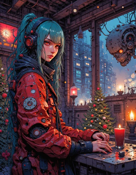 nistyle, hatsune miku as a cyberpunk cyborg girl , in a mechanical Christmas living room, anime style, looking at viewer,
<lora:flux.1_lora_flyway_Epic-detail_v2:0.5>
<lora:CPA:0.7>
<lora:test2:0.7> , <lora:christmas living room-flux-lora:0.5>