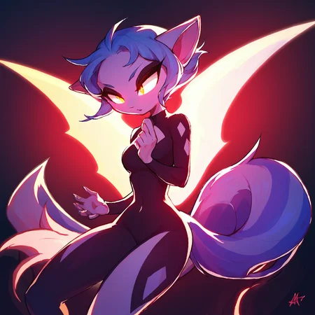 score_9,score_8_up,score_7_up,
wisp,
1girl, sharp-tipped tail, tattered wings spread wide, intense glowing eyes, poised for attack, wild flowing hair, dark energy radiating, dramatic lighting, menacing expression
,<lora:wisp_pony:0.8>,