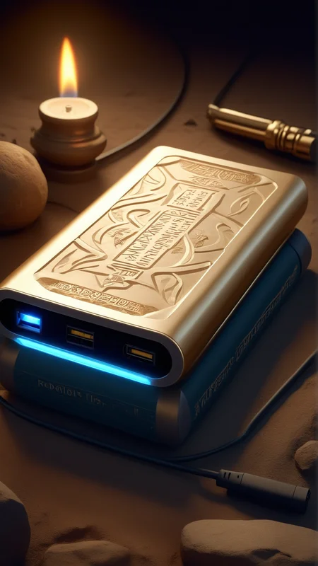 fantasy, archaeology theme, <lora:ExpeditionStyleXL:1> ExpeditionStyle Portable charger
