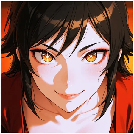 Score 9, Score 8, Score 7, Masterpiece, High Quality, Good Quality, Latest Model, High Resolution, Absurd, ((White Border)), Cinematic Lighting, High Contrast (Edge Light: 0.6), Dynamic Vision, <lora:illustriousXL_stabilizer_v1.23:0.3> <lora:NOOB_vp1_detailer_by_volnovik_v1:0.3> <lora:ponyv6_noobE11_2_adamW-000017:0.45> <lora:checkpoint-e18_s306:1.5> <lora:haiz_ai_illu:0.7>, Vibrant Colors, Bright Color, Dynamic Colors, Colorful Image, High Contrast, Saturated Colors, Thick Line, Bright Colors, Good Lighting, Color Saturation, Masterpiece, Best Quality, source_hentai, 
Medium close-up,solo,1girl, 
 p0rtr4it4NDbu5t, (medium close-up shot), portrait, focus on face, bust, (chest and face), sparkling eyes, eye shadow, defined eyebrows, mascara, beautiful lips, (makeup),
 perfect face, cleavage
Looking at the viewer, smiling,
korraSDXL