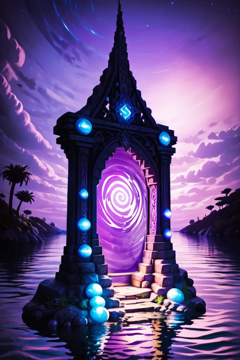 score_9, score_8_up, score_8, ,,, zzNetherPortal, outdoors, sky, cloud, water, tree, no humans, ocean, cloudy sky, plant, star (sky), scenery, reflection, horizon, purple theme, purple sky, pink sky, no humans, rock, purple theme, purple sky ,<lora:NetherPortalPDXL_v2:1.0>, ,,, smile, looking at viewer, ,,, embedding:zPDXL, <lora:SDXLFaeTastic2400:0.5>,