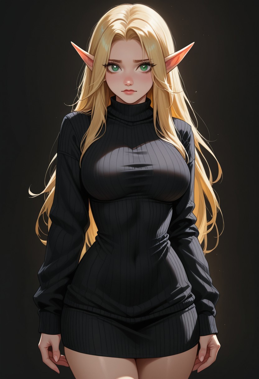 score_9,score_8_up,score_8,score_9, pastel colors, high contrast ,expressiveh, epiCPhoto,
BREAK,
1girl,, bethiella, solo, russian elven girl, long elven ears, natural pale green eyes, blonde hair, long hair, ((black sweater with sleeves)), pale skin, ((big breasts)), narrow waist, wide hips, detailed skin pores, intricate details, long ears, beautiful face, cute face, beautyful pale green eyes, very long ears, perfect ass, hyperrealistic, amature film, livingroom, ((shy))background, perfect body, skirt, feeling very shy
BREAK,
perfect face,
BREAK,