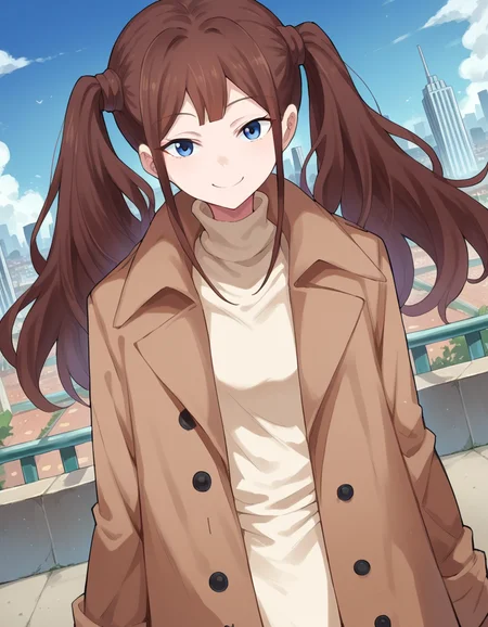 score_9, score_8_up, score_7_up, source_anime,
tsubamentr, <lora:terasu-mc-tsubame-ponyxl-lora-nochekaiser:1>,
tsubame ntr, long hair, blue eyes, brown hair, twintails,
coat, brown coat, turtleneck,
outdoors, cityscape, smile,
looking at viewer, dutch angle, cowboy shot,