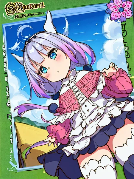 kanna, dragon_girl,, original,(illustration:1.1),(best quality),(masterpiece:1.1),(beautiful and clear background:1.25),(extremely detailed CG unity 8k wallpaper:1.1), (colorful:0.9),(depth of field:0.75),( ink splashing:0.95),(color splashing:0.85),(watercolor:0.65),
\\
(cowboy shot:1.4),blue (school uniform:1.4),
1girl, bangs, :d, brown hair, blue_eyes, dress, earrings,looking_at_viewer, neck_ribbon, long hair, smile,
\\
classroom, indoor, sunny, detailed blue sky,
 <lora:kannaKamui_v1:0.8>