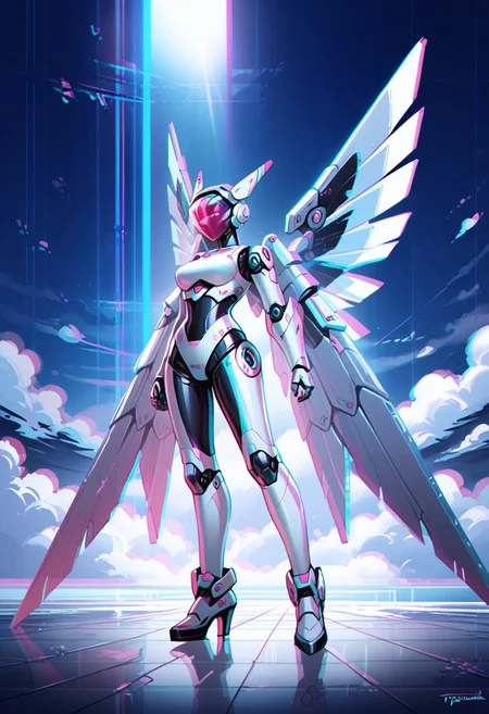score_8_up, score_7_up, source_anime, detailed background,
god from machine. android, robot, polygonal wings, battle angel
glitch
