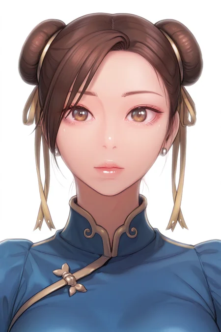 {{masterpiece,best quality,amazing quality,absurdres}},
BREAK
1girl, solo, white background, portrait, upper body, looking at viewer, chun li, blue chinese dress, poofy sleeves, short sleeves, breasts
<lora:Park_Hyeongjun_-_Illustrious:1>