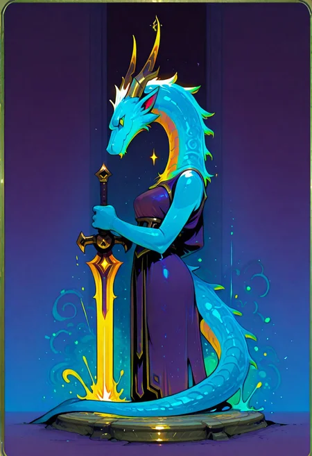masterpiece, best quality, good quality, newest, highres, absurdres, a woman holding a sword standing next to a dragon, concept art by Magali Villeneuve, Artstation contest winner, fantasy art, wallpaper splash art promo art, arcane : league of legends, league of legends splash art
