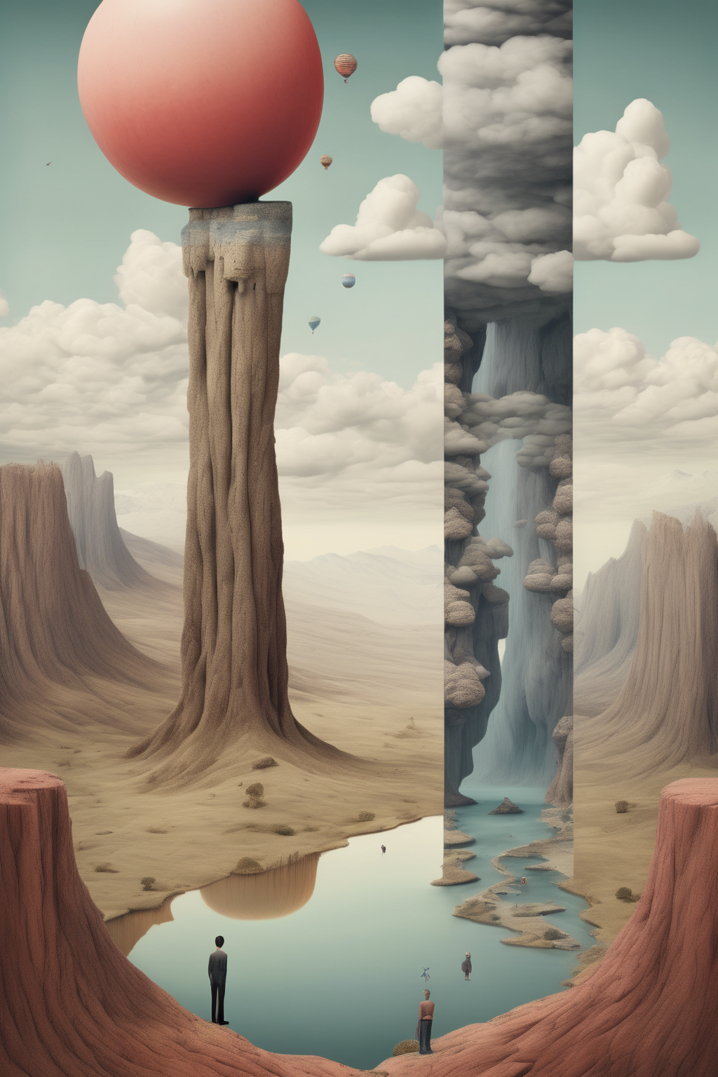 <lora:Vertical Landscapes:1>Vertical Landscapes - the playful and surreal aspects of existence