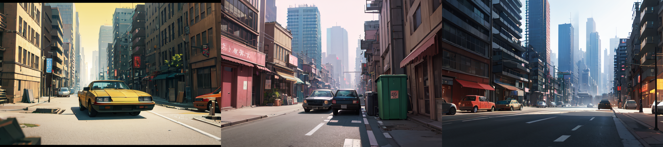 highly insanely detailed, masterpiece, top quality, best quality, highres, 4k, 8k, RAW photo, (very aesthetic, beautiful and aesthetic), bebop cityscape, buildings, radiator, ait conditioning, cardboard box, trash, street, car, <lora:bebopv01:0.3>, 
__lazy-wildcards/dataset/background-color__âââ