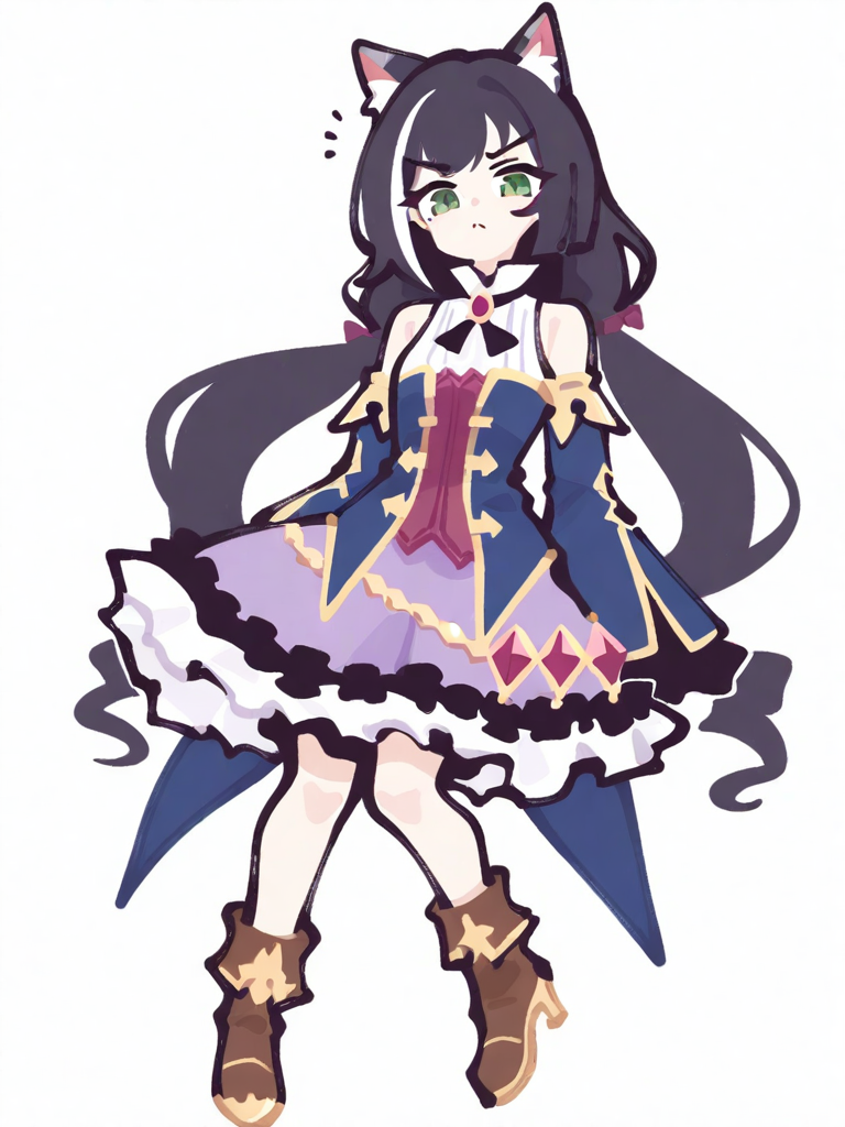 simple background,white background,1girl,solo,full body,looking at viewer,,karyl \(princess connect!\), <lora:294@:1>, masterpiece, best quality, very aesthetic, absurdres