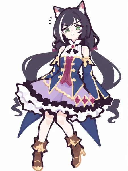 simple background,white background,1girl,solo,full body,looking at viewer,,karyl \(princess connect!\), <lora:294@:1>, masterpiece, best quality, very aesthetic, absurdres