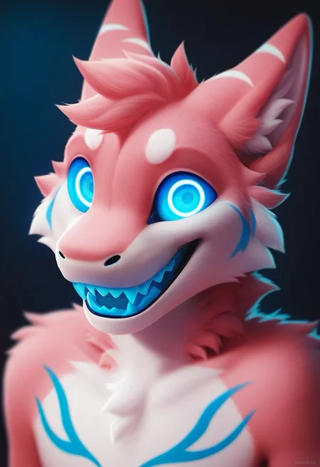 , fur, light effects on fur, lot of detail, score_9, score_8_up, score_7_up, score_6_up, score_5_up, score_4_up zPDXL, solo, 1boy, light effects, (high quality:1), (realistic:1.2), good anatomy, solo, nice angle, (fullbody:1), , n
score_11, beatiful, anthro, male, solo male, cute 1anthro, sfw, safe, rating_safe, 1Boy, smiling, teeth, fang, blue teeth, pink fur, blue eyes, white markings, pink body, blue sclera, cute, fluffy, fur, blue teeth, pink fur, blue eyes, white markings, pink body, blue sclera, shark, cheek fluff, nice patterns, big eyes, happy, smiling, indoors, laboratory background, dark background, dusk particals, dark, dark lighting, eyes glowing, glowing blue eyes, glowing teeth, beast, beatiful lighting, furry, half body, teeth, sharp teeth,