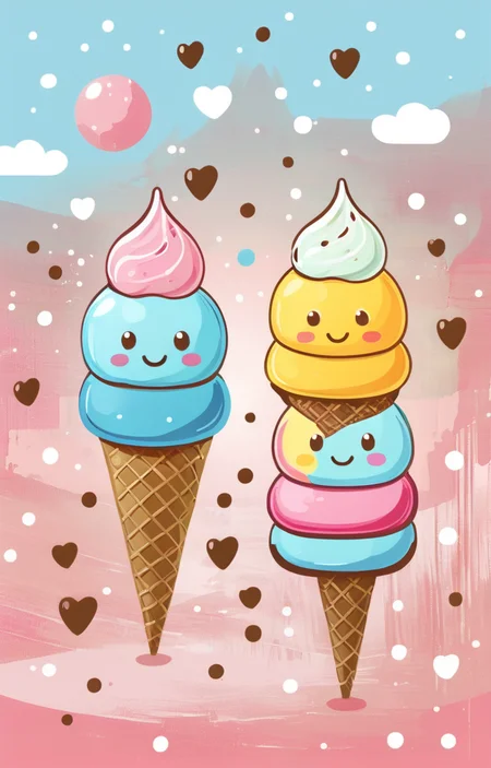 masterpiece,best quality,<lora:tbh14-sdxl:0.9>,illustration,ice cream portrait of Housework robots