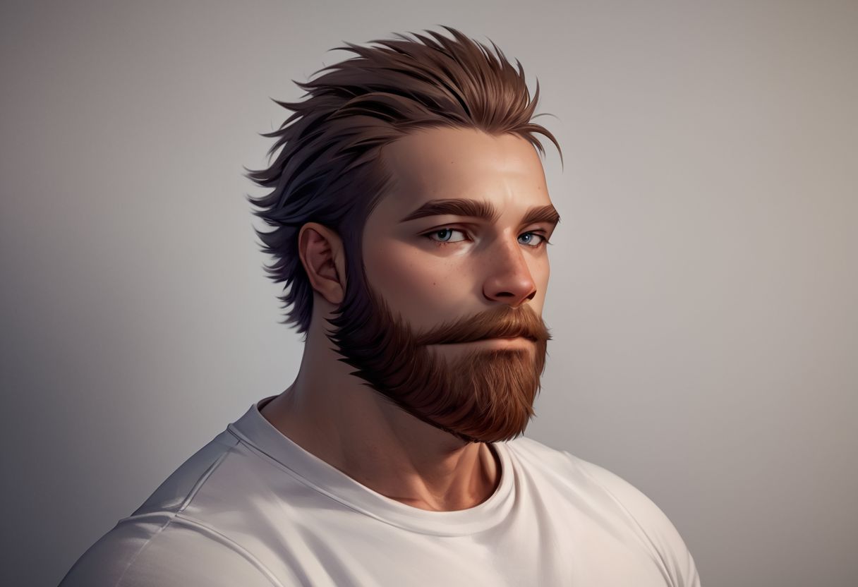 score_9, score_8_up, score_7_up, score_6_up, score_5_up, score_4_up, source_ cartoon, gay, 1boy, solo, sexy, rugged, (beard:1.9), [muscular|(musclegut:1.3)], , [massive|(stocky:1.3)], front profile, portrait, (twakastyle:1.5), (mullet:1.5), looking at viewer