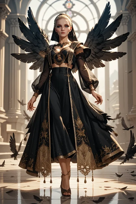 score_9, score_8_up, score_7_up,
<lora:REVMiranda:0.8>
REVMiranda, 1girl, blonde hair, short hair, blue eyes, veil, looking at viewer, full body, black wings, dynamic pose