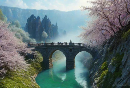 towers ringed in mist, sunrays, mixed media, surrealism, fantasy, great lighting, A surreal landscape highly detailed, extremely high-resolution details, appears trapped in an optical illusion of reflections and refractions, colorful, Spring, cherry blossoms in the wind, spring blooms, (Zhangjiajie mountains:1.2), (Vienna in contemporary Austria, baroque architecture, European architecture:1.15), (stone arch bridges:1.05), winding rivers extending to the horizon, professional photography, natural lighting, volumetric lighting maximalist. vivid, vibrant colors, intricately detailed, (psychedelic colors, psychedelic colors:1.15), complex, elegant, expansive, fantastical, film photography style, medium grain, cmnt
(8k uhd:1,4)
<lora:add-detail-xl:1>
<lora:Dynamic Poses:1>