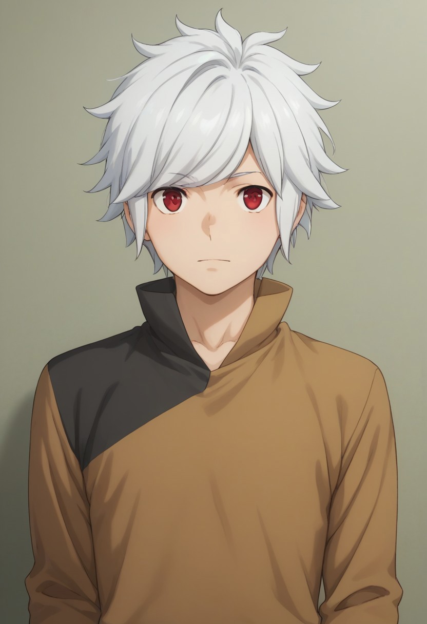 score_9, score_8_up, score_7_up, source_anime, highly detailed, 
belcranel,  1boy, male focus, solo, white hair, red eyes, shirt, brown shirt, black shirt, multicolored shirt, upper body
outdoor,