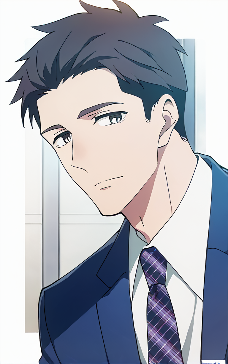 (score_9, score_8_up, score_7_up),(source_anime, best_quality, best_aesthetic, perfect_anatomy),1boy,male_focus,solo,kentaro momose,handsome detailed face,edtailed eyes,black eyes,solid eyes,blue blazer,collared shirt,slim body,skinny,necktie,short hair,black hair,stylish expression,close-up,office,<lora:Kentaro Momose_PDXL:0.9>,<lora:aesthetic_anime_v1s:1>,
