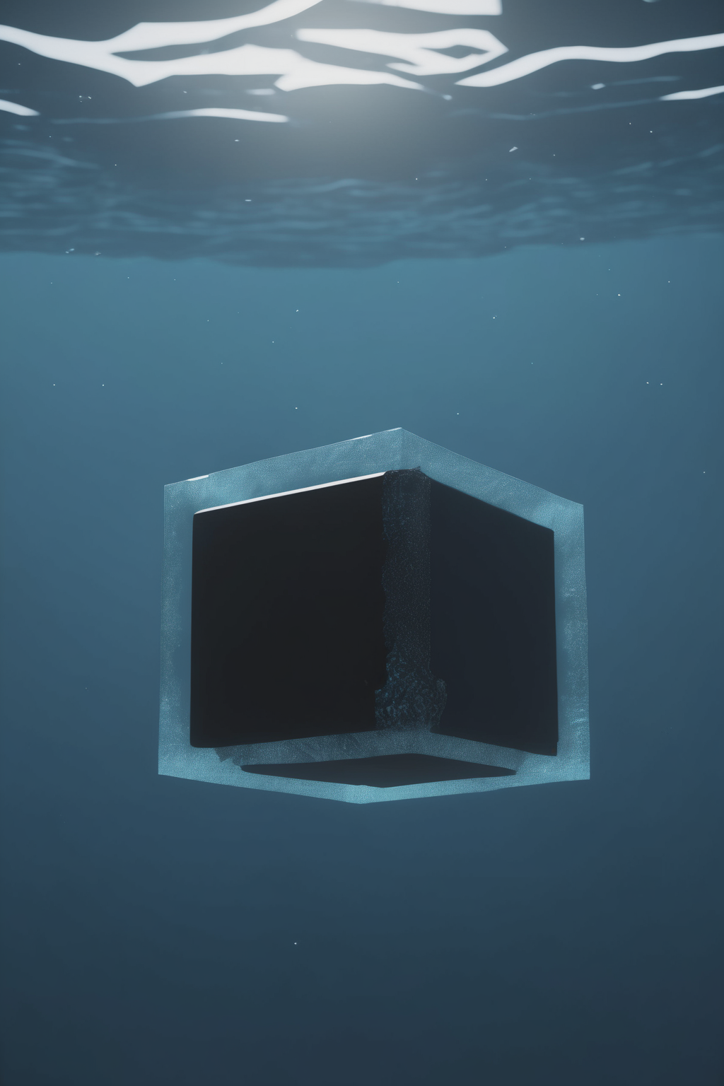 <lora:Levitating Cube:1>Levitating Cube - a computer generated image of a cube floating in the ocean