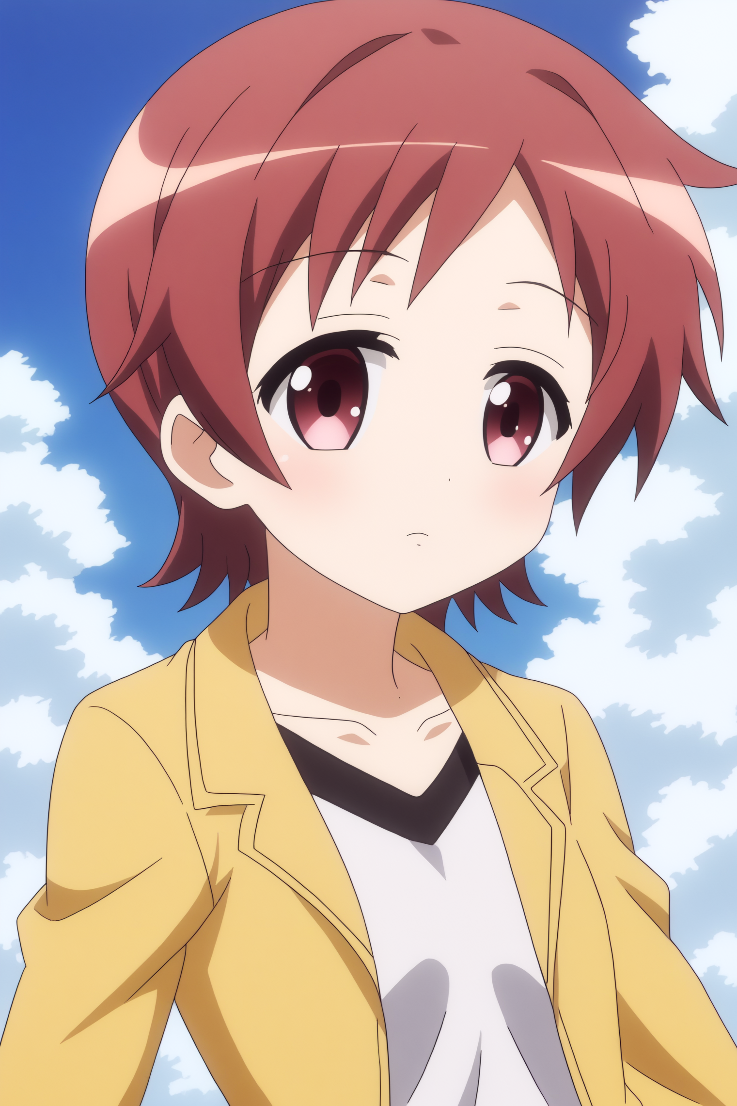 solo, anime coloring, Megumi Natsu <lora:Gochuumon-Megumi_Natsu-PDXL:0.8>