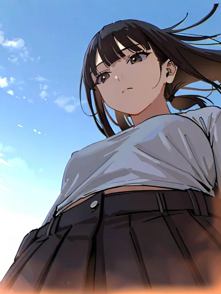 <lora:zgts-frombelow_v0.2:1> zgts, a woman from below, anime