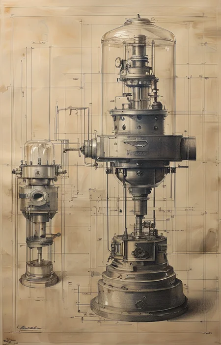 masterpiece,best quality,<lora:tbh249-sdxl:0.9>,illustration,Machine,drawings,