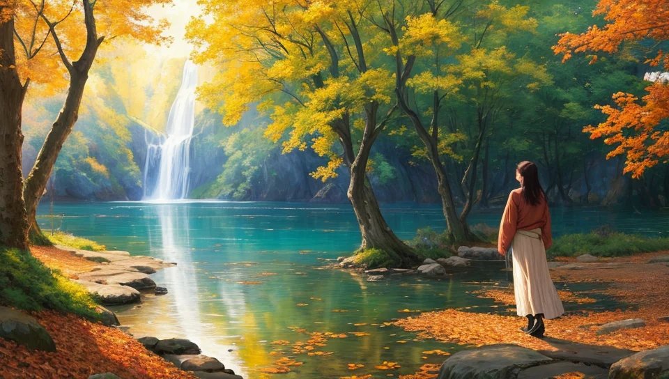 anime (8k, best quality, masterpiece:1.2),(best quality:1.0), (ultra highres:1.0), modelshoot style, (extremely detailed CG unity 8k wallpaper), full shot body photo of the most beautiful artwork in the world, beautiful young woman, by agnes cecile, half body portrait, extremely luminous bright design, pastel colors, (ink:1.3), autumn lights, 1girl,anime lines, professional majestic impressionism oil painting by Waterhouse, John Constable, Ed Blinkey, Atey Ghailan, Studio Ghibli, by Jeremy Mann, Greg Manchess, Antonio Moro, intricate, High Detail, dramatic, makoto shinkai kyoto, animation key art, a raytraced image by Achille Leonardi , [:anime line art:0.2], astral and Stone and Elemental themed, epic splash art , kitsch movement, , abstract