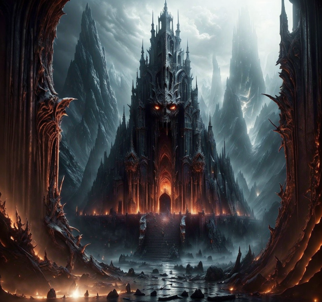 RAW photo, (masterpiece:1.3), subsurface scattering, heavy shadow, (high quality:1.4), (intricate, high detail:1.2), professional photography, HDR, High Dynamic Range, realistic, ultra realistic, photorealistic, high resolution, film photography, ambient lighting, atmospheric effects, <lora:detail_slider_v4:2>, OverallDetail, DarkFantasy, <lora:Evil:1>, cloud, evilrealm, mountain, night sky, no humans, outdoors, scenery, sky, epiCPhoto