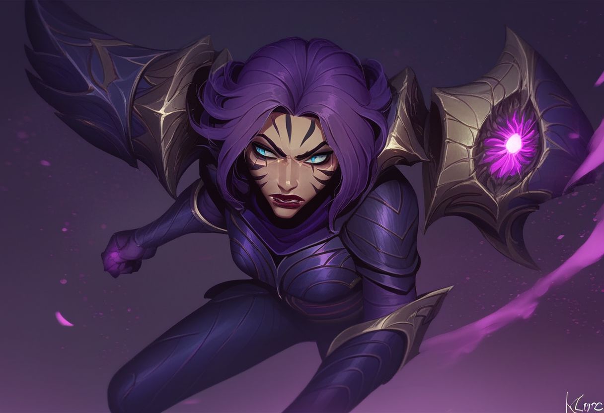 score_9, score_8_up, score_7_up, score_6_up, score_5_up, score_4_up, Kaisa, in the void, fighting someone, League of Legends