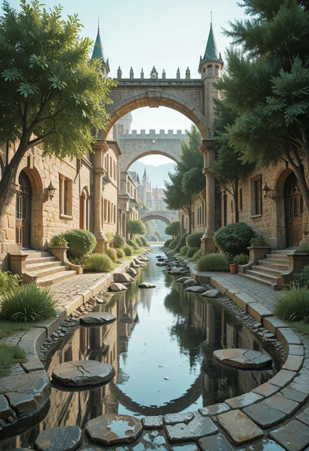 impressionism (1.5), perfect eyes, high detail, depth of field, (blurred background), (dramatic lighting),masterpiece, best quality,((asd123)),very aesthetic,8k, (( neon green-yellow)),
In this image we can see a building. On the left and right side of the image there are trees and plants. At the bottom there is water and stones. In the background there is a sky.. ,
masterpiece, best quality, amazing quality, very aesthetic, perfect, eyes, grown, 24yo, (USNR), (r17329_illu)
,outdoors, sky, day, water, blurry, tree, no_humans, window, depth_of_field, grass, plant, building, scenery, reflection, rock, stairs, city, bush, road, fantasy, architecture, bridge, river, castle, waterfall, puddle, path, arch, reflective_water, pond, stone_stairs, cobblestone