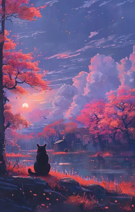 masterpiece,best quality,<lora:tbh326-sdxl:0.9>,illustration,style of Alena Aenami animals