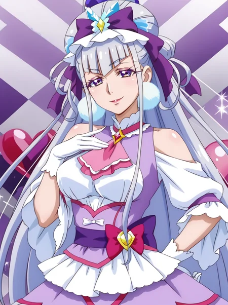 detailed background, shiny skin, posing, uncensored,
<lora:cureamour.pony:1.0>,
cureamour,
large breasts, wide hips,
half-closed eyes, seductive smile,