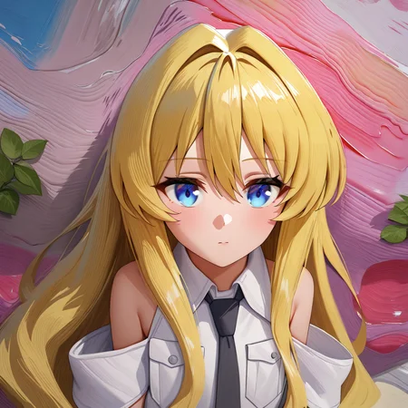 newest,absurdres,masterpiece,highres,<lora:noobai_ep11_stabilizer_v0.138_fp16:1>,<lora:alisa:0.9>,alice kisaragi,blonde hair,((dyeing)),((oil painting)),((impasto)),