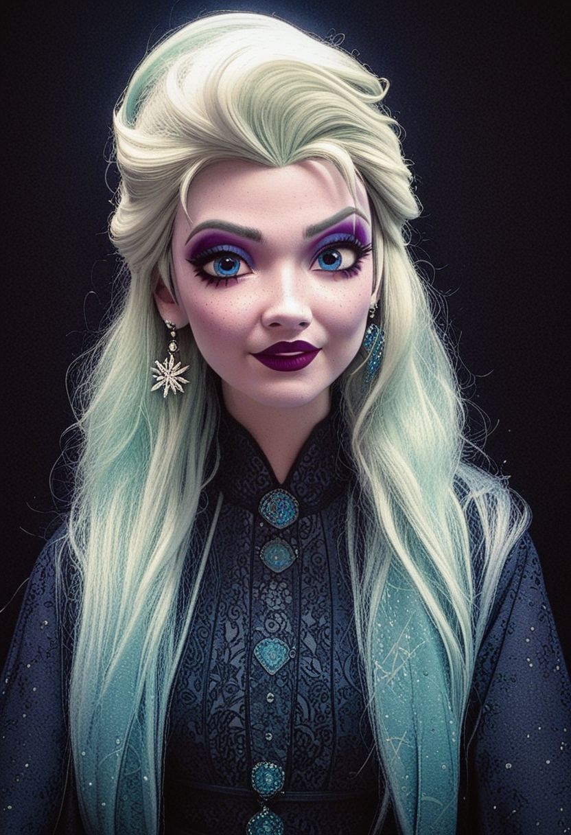 score_9, 1girl, solo, Elsa, bjzzs,