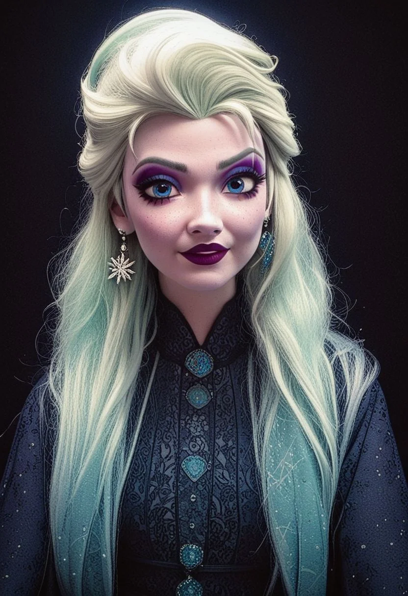 score_9, 1girl, solo, Elsa, bjzzs,