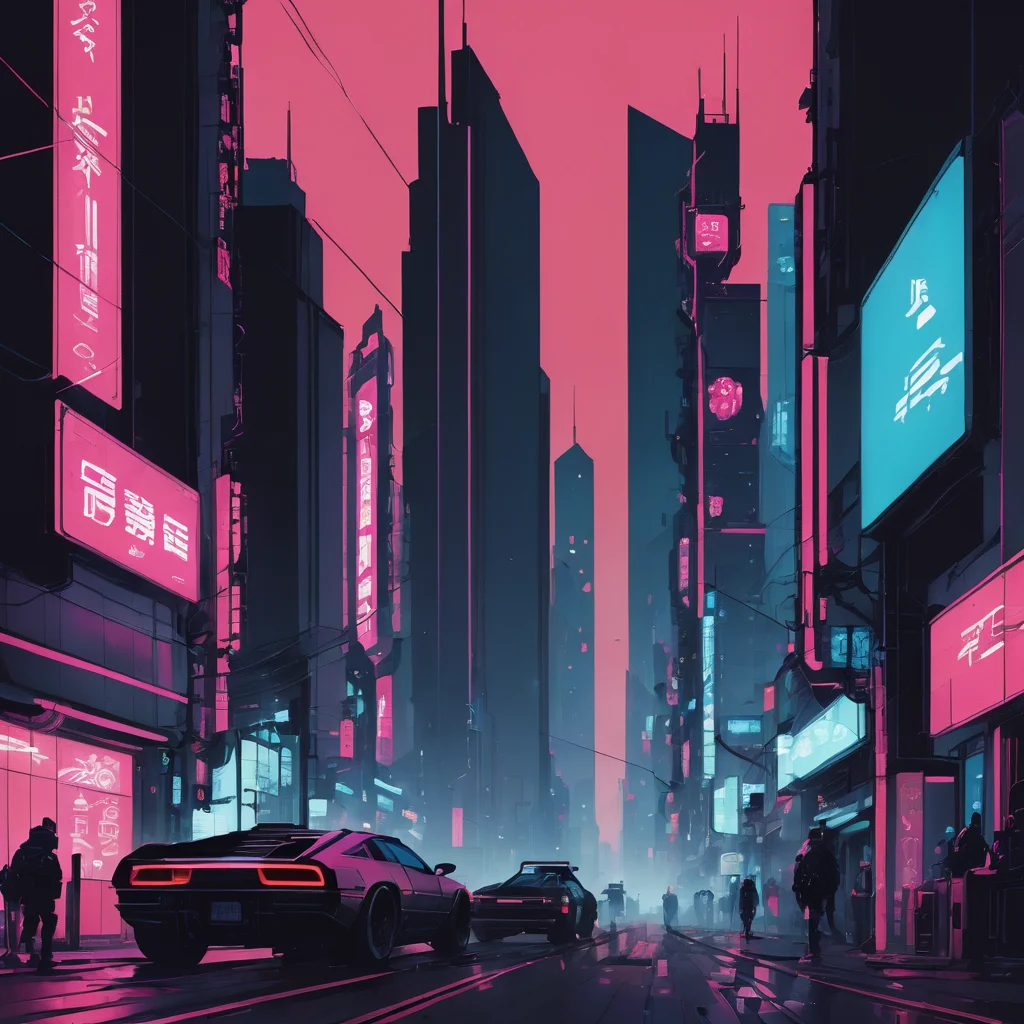 cyberpunk city, high tech, cyber wear, realistic, science fiction, lineart, flat colors, <lora:lineartSDXL:1>