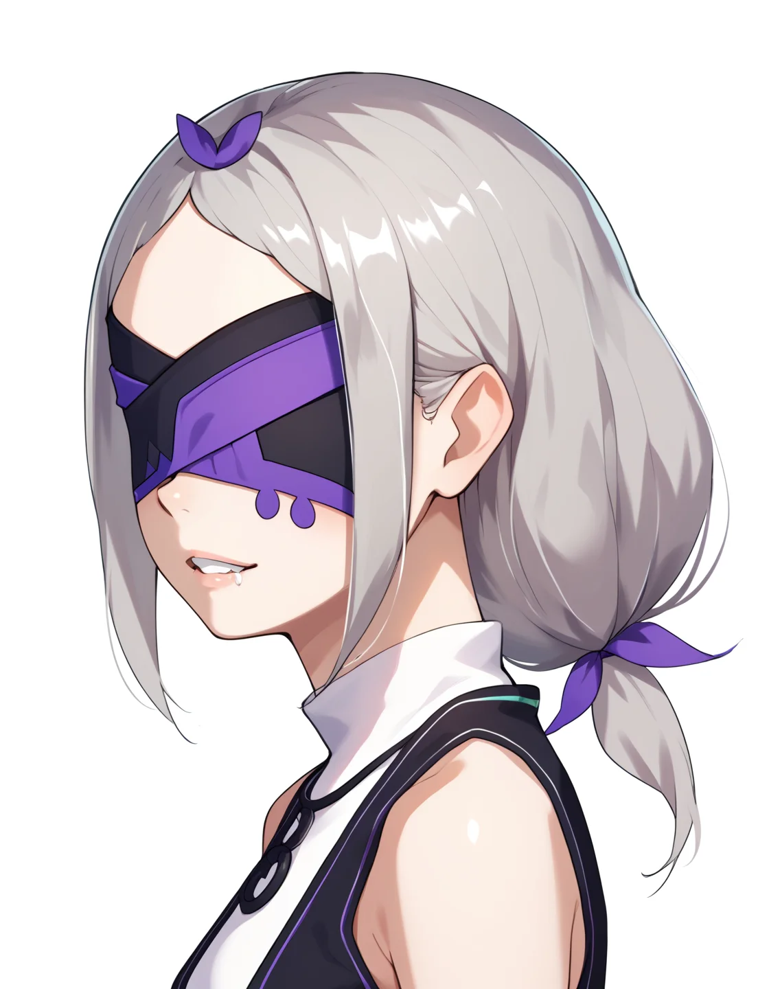<lora:Daphne_ReZero_V2:1>, grey hair, daphne, blindfold, side view,, score_9, score_8_up, score_7_up, core_6_up, score_5_up, score_4_up, source_anime