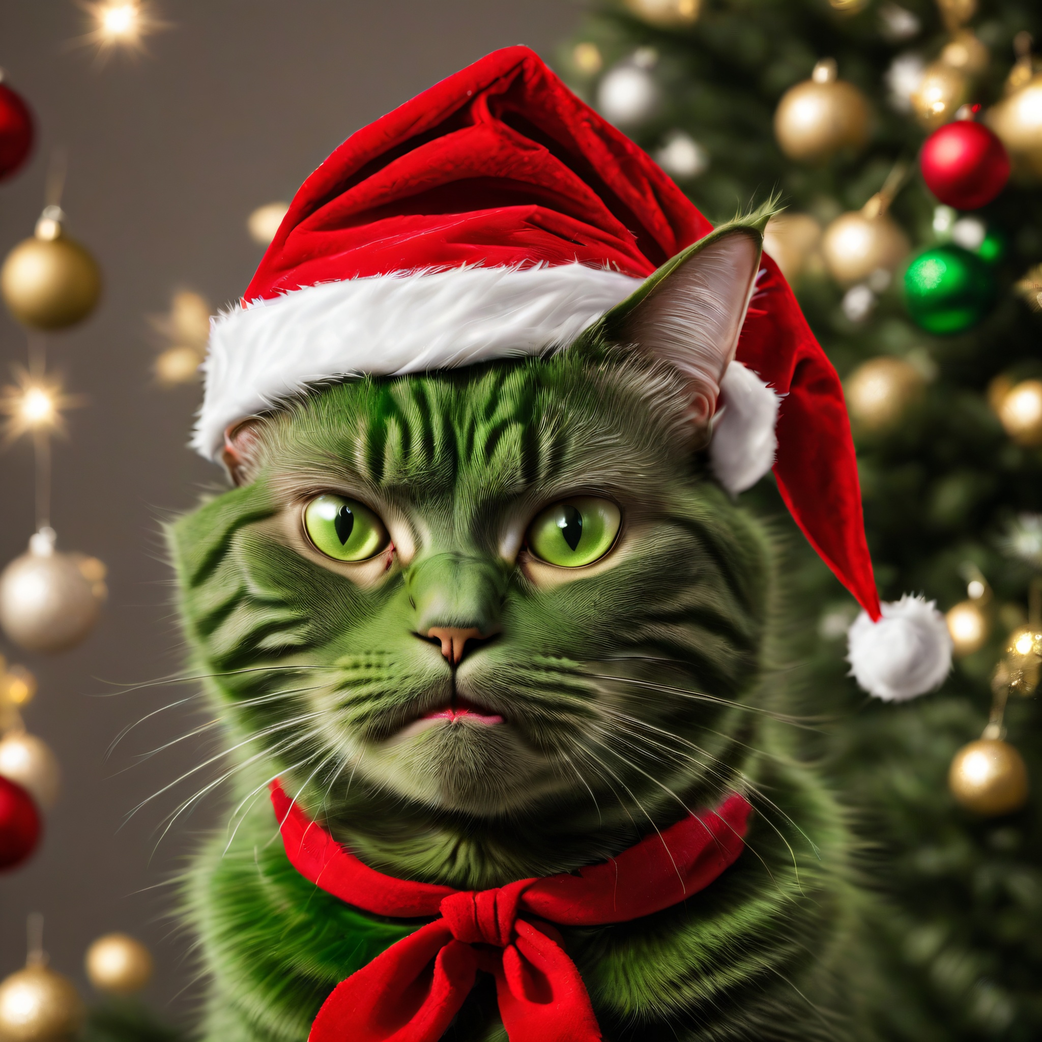christmas grinch cat