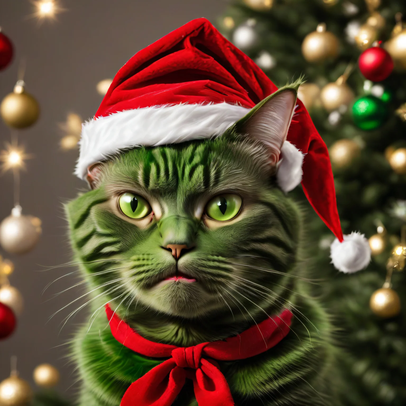 christmas grinch cat