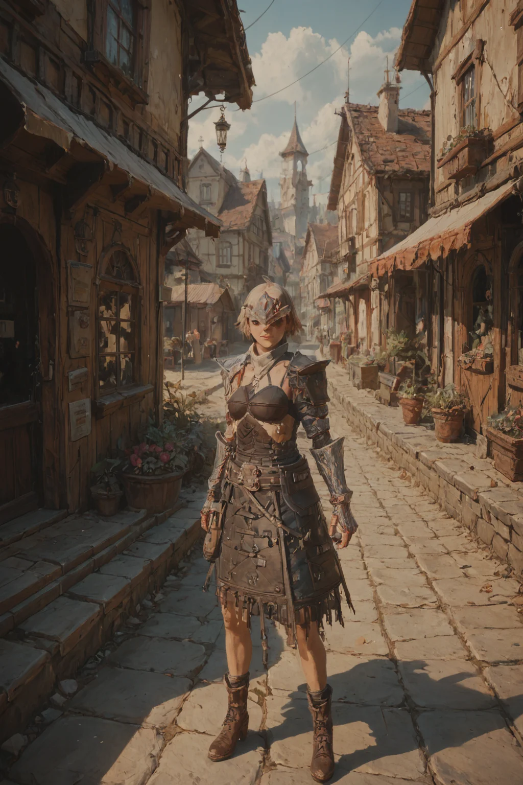 score_9, score_8_up, score_7_up, Arrisa, front view, full body, observational drawing, hands holding an object delicately, showing care,town BREAK <lora:ARRISA-12:1>